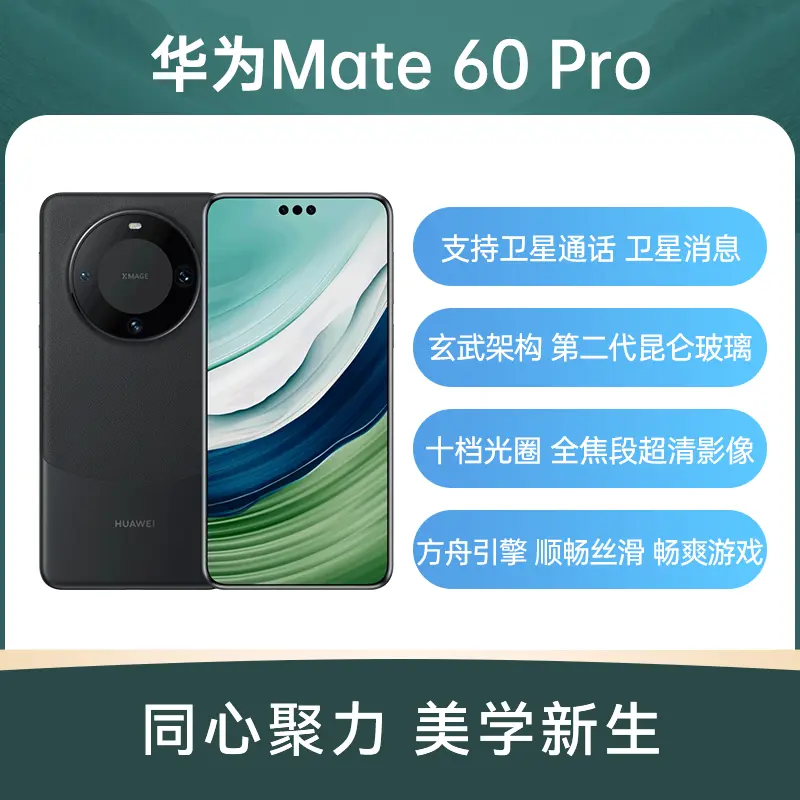 华为Mate 60 Pro 雅丹黑12GB+512GB 标准版华为Mate 60 Pro 雅丹黑12GB+