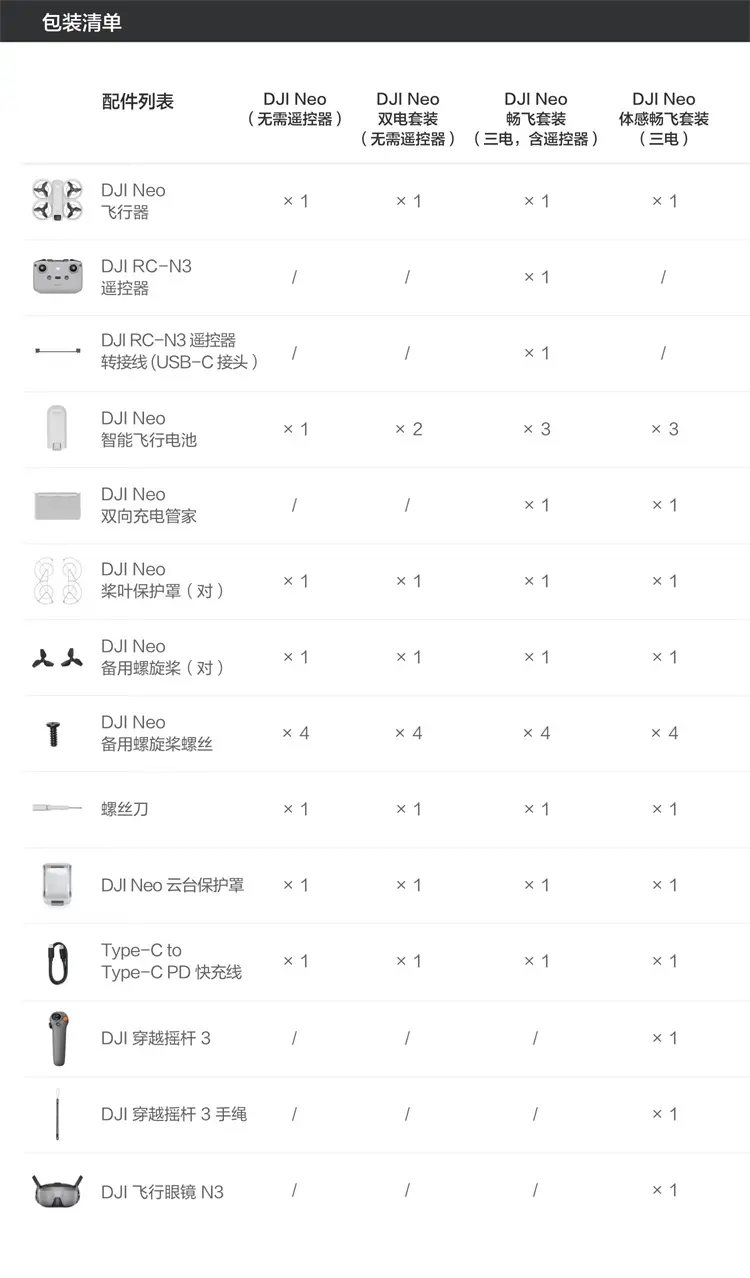 大疆 DJI Neo 无人机