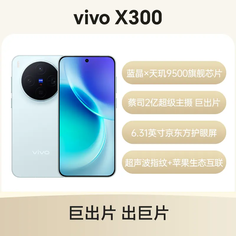 vivo X300全网通5G版自在蓝12GB+512GB vivo X300全网通5G版自在蓝12GB+