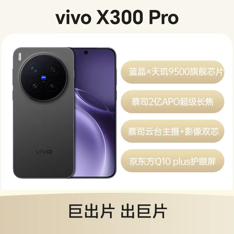 vivo X300 Pro全网通5G版纯粹黑16GB+512GB vivo X300 Pro全网通5G版