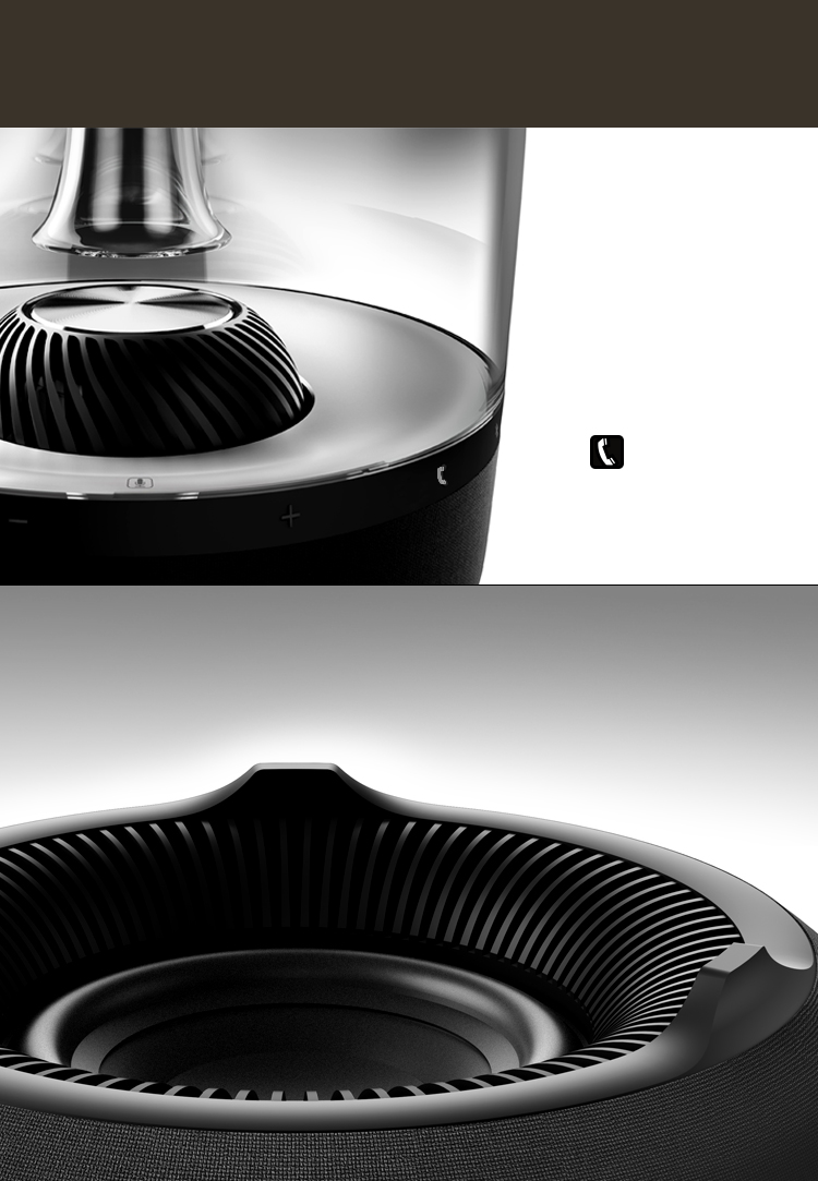 琉璃 黑色 】哈曼卡顿aurastudio音乐琉璃360度立体声蓝牙音箱琉璃