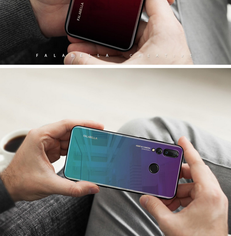 i尚 华为nova4 渐变琉璃保护壳黑色