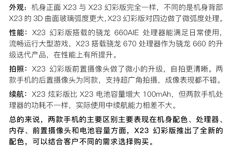 vivox23参数详细参数图片