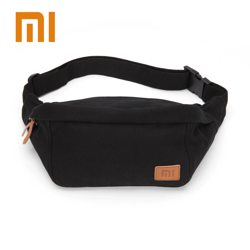 miui/小米简约帆布腰包 休闲腰包运动包 小米腰包 黑色