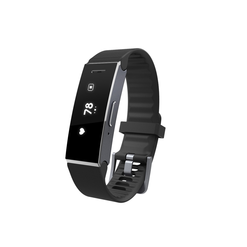 【clingvoc智能心率手环酒精浓度室内空气质量体感温度音乐控制黑色